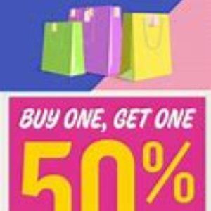 Buy one get 2nd listing half off